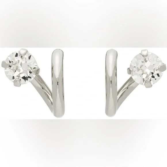 Justine Clenquet Silver Hoop Earrings - Picture 5 of 5